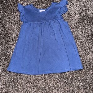 Adorable Flutter Sleeve Blue Dress for Kids